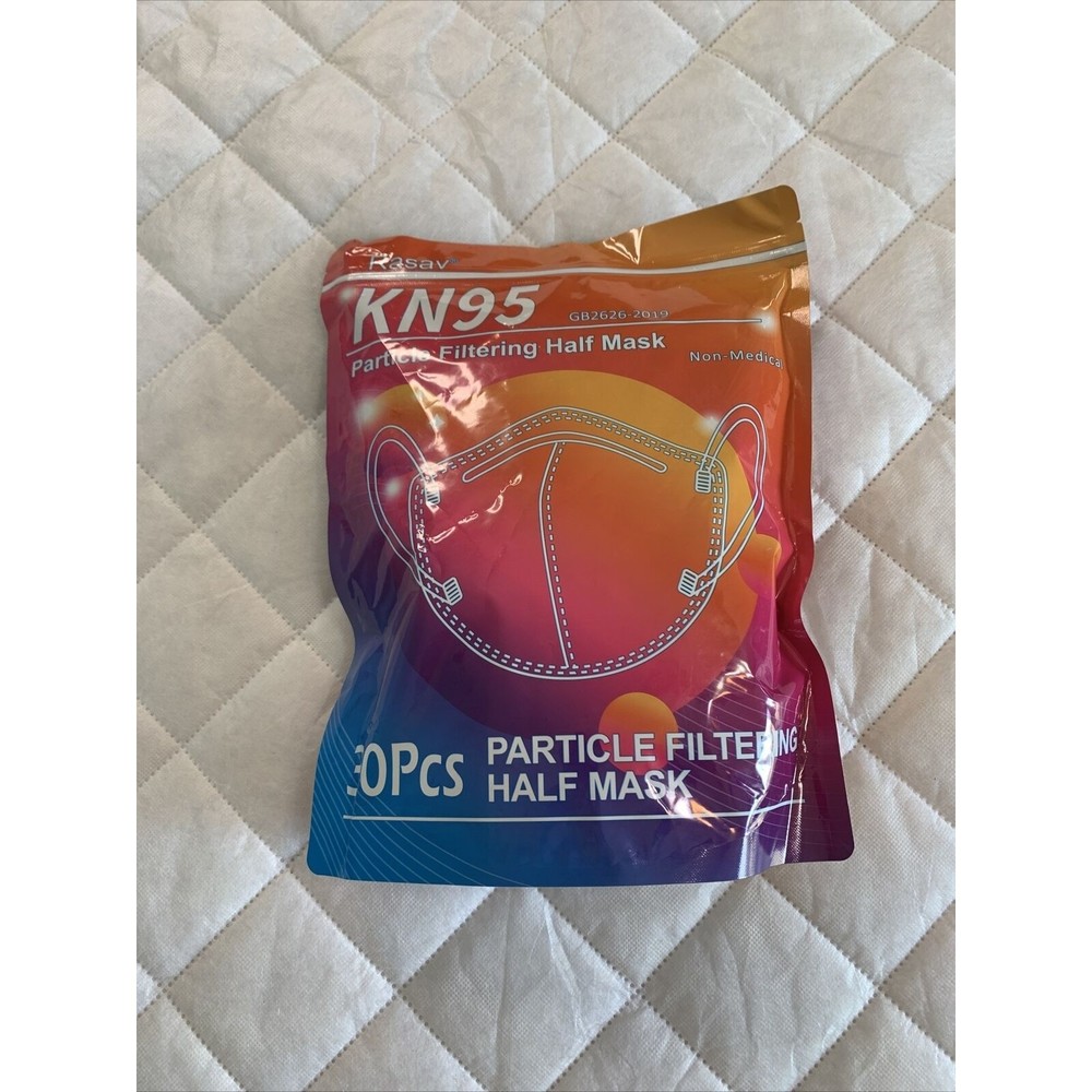 White KN95 GB2626-2019 Standard Protective Face Mask 30 Per Bag - Rasav 😷 New